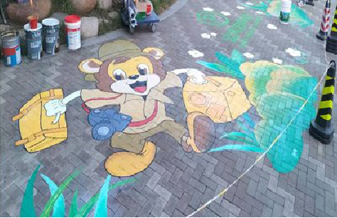 祥云夏季画地面彩绘会遇到的问题