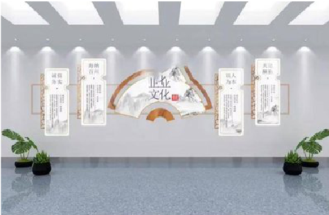 祥云企业文化墙设计的核心要素。