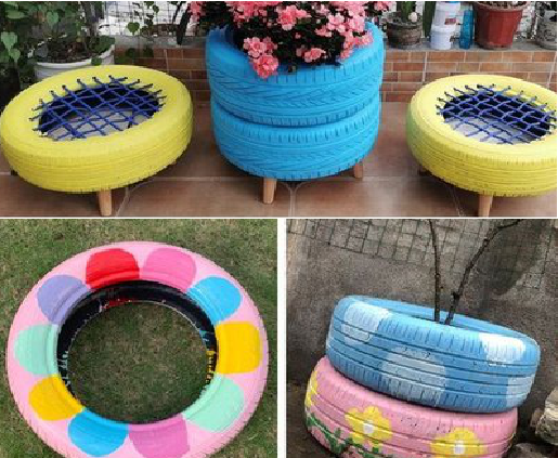 祥云墙体彩绘-变废为宝