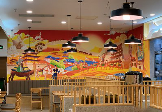 祥云商业空间彩绘介绍。