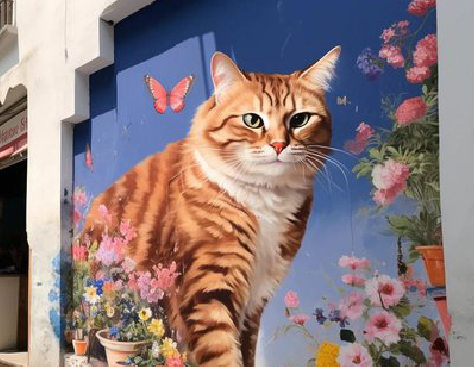 祥云自己绘制有个性的手绘墙