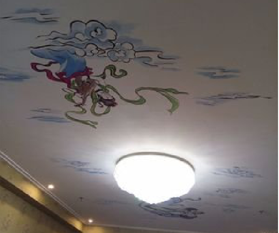 祥云如何快速绘制天花板上的手绘墙？