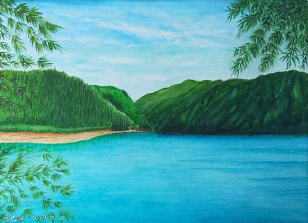 祥云在墙绘中，如何绘画绿水青山？