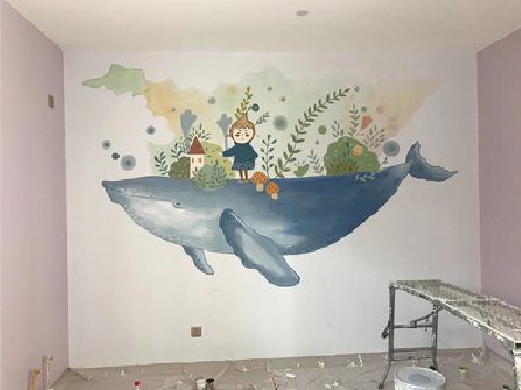 祥云手绘墙的特点及优势。